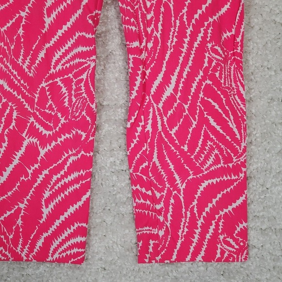 Lilly Pulitzer Women Capri Pants Size 6 Cotton Stretch Pink Preppy Beachy - Picture 4 of 15
